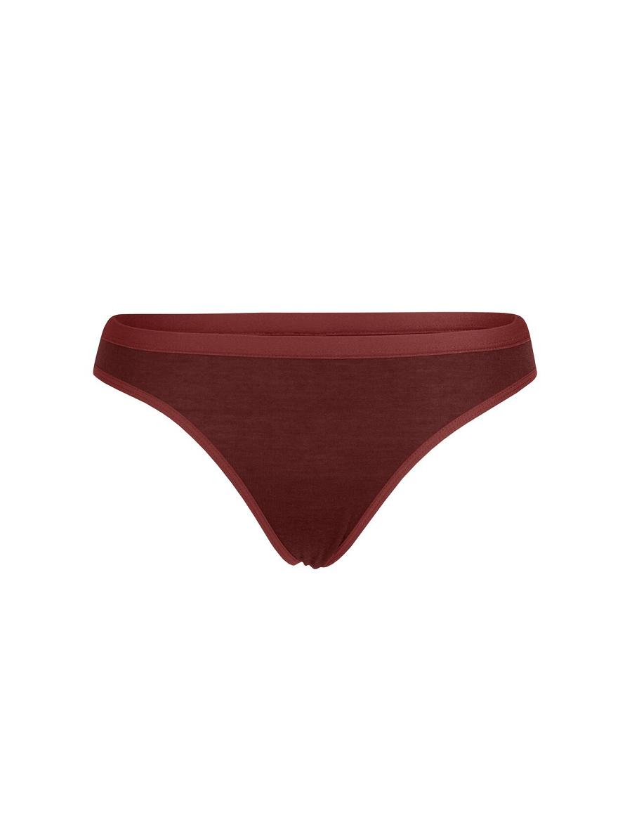 Espresso Icebreaker Merino Siren Thong Women's Underwear | AU 1702RVDW